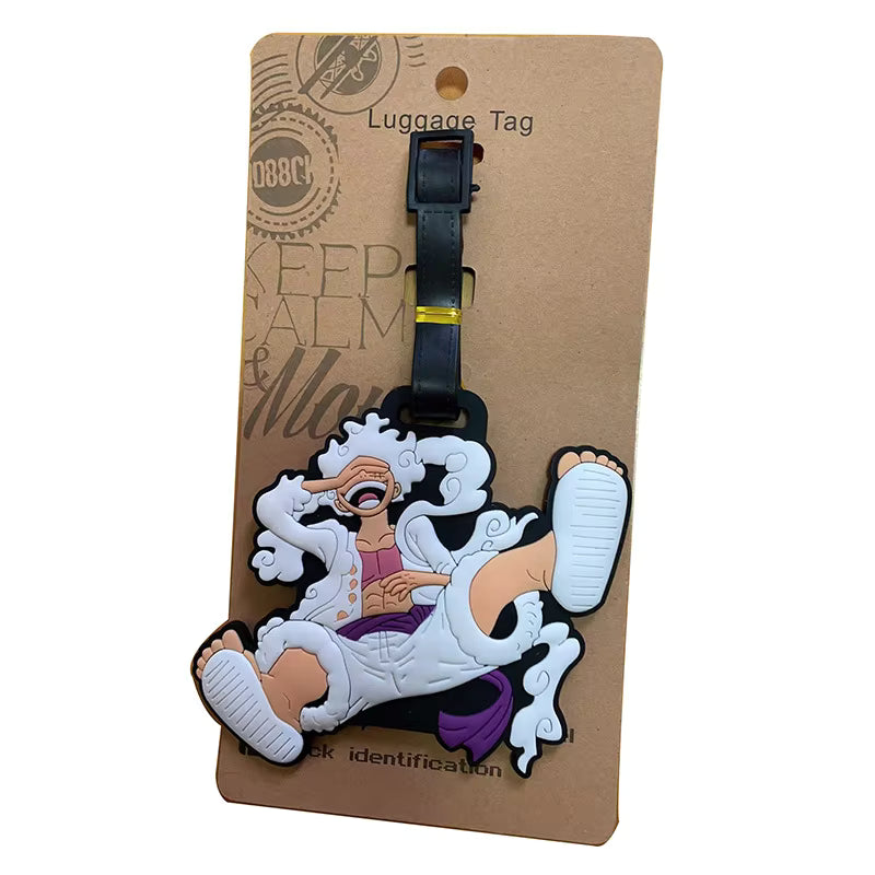 One Piece "Gear 5 Sun God Nika" Luffy Rubber Luggage Tag