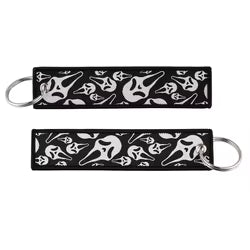 SCREAM EMBROIDERED CLOTH KEYCHAINS
