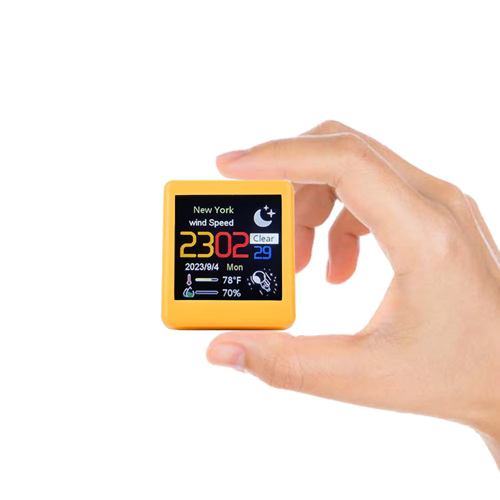 Smart Digital Weather Station Desk Clock – Mini Wi-Fi Electronic Weather Forecast & Desktop Time Display