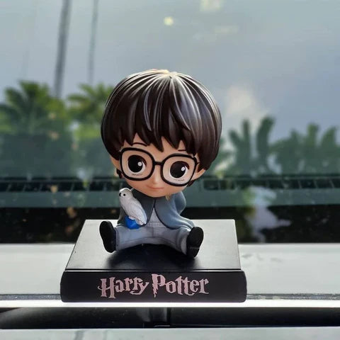 Harry Potter Chibi Bobblehead Figure – Classic Uniform & Hedwig Car Dashboard Toy