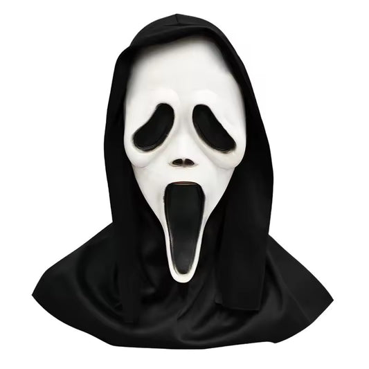 The Ghostface Cinematic Mask – Premium 90s Slasher Horror Cosplay | Geekzilla