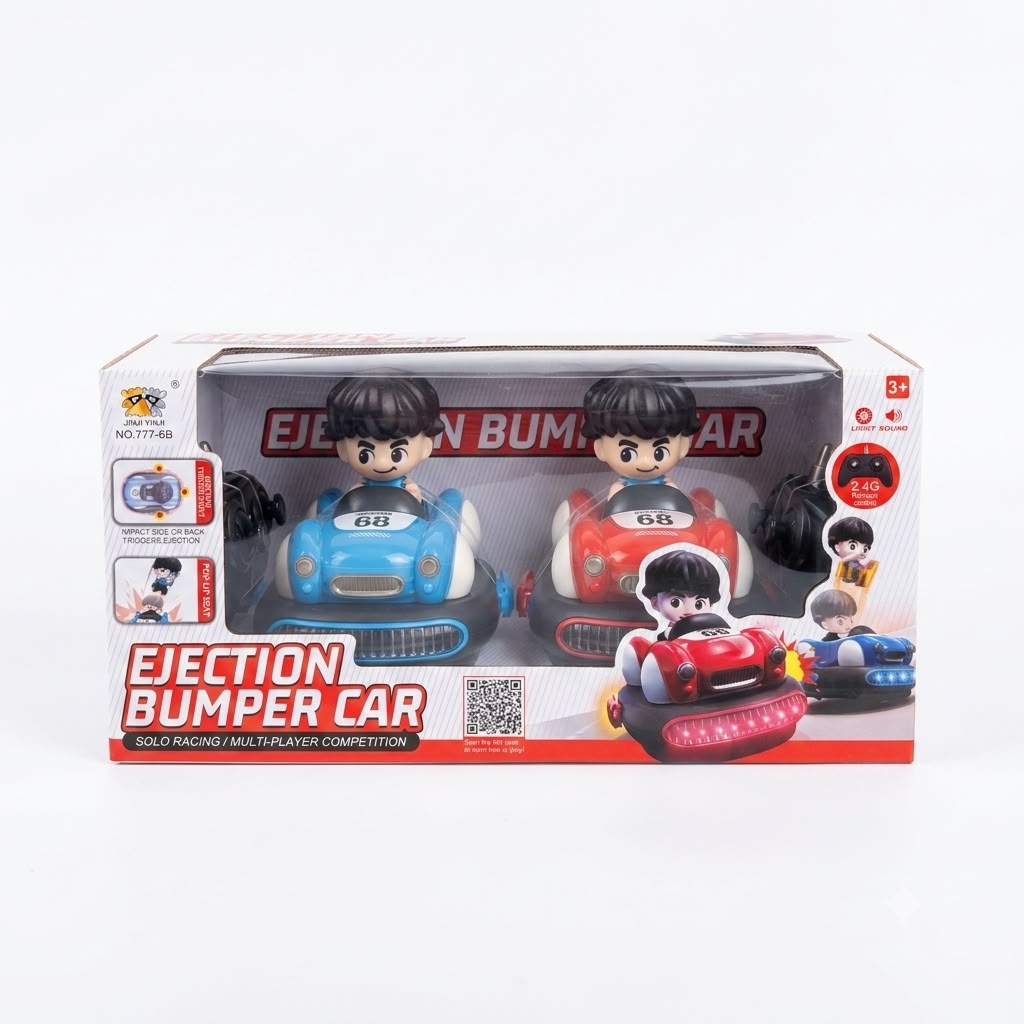 RC Ejection Bumper Cars – 2-Player Interactive Battle Game Set with Dual Controllers | Geekzilla