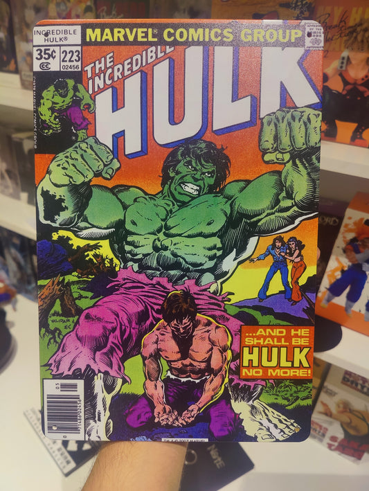 The Incredible Hulk #223 Vintage Comic Cover Metal Poster – Heavy-Duty Retro Marvel Wall Art