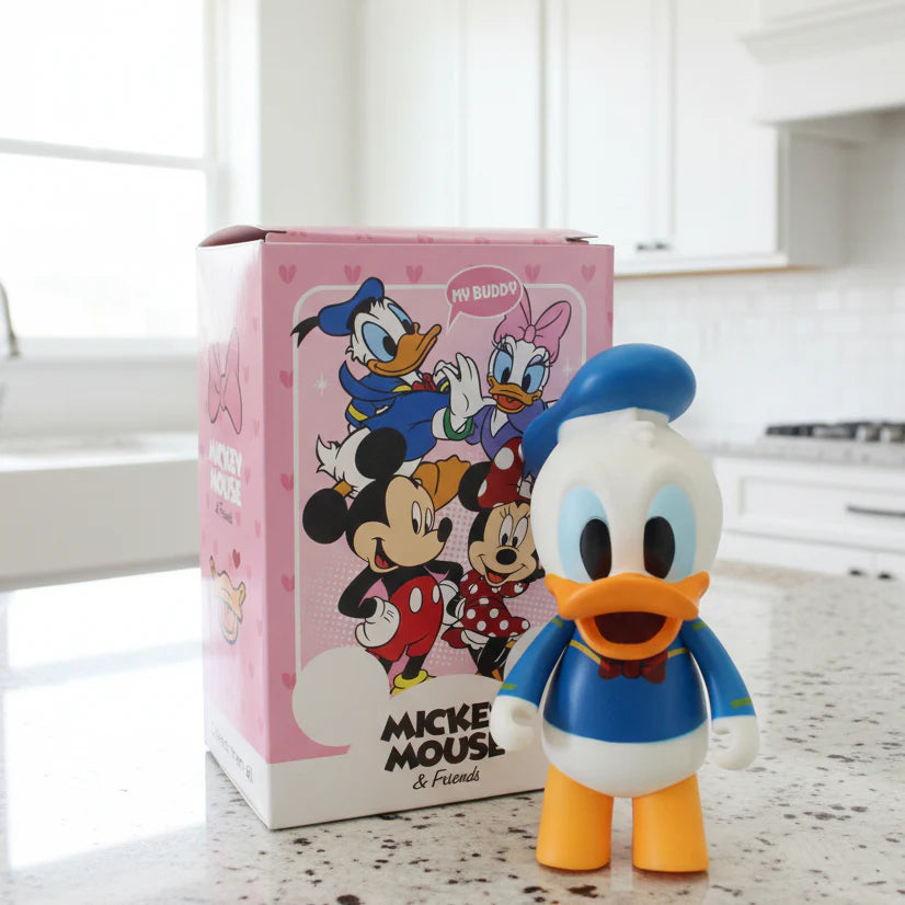 Disney Mickey Mouse & Friends Donald Duck Collectible Vinyl Figure – Articulated Toy with Pink Box | Geekzilla