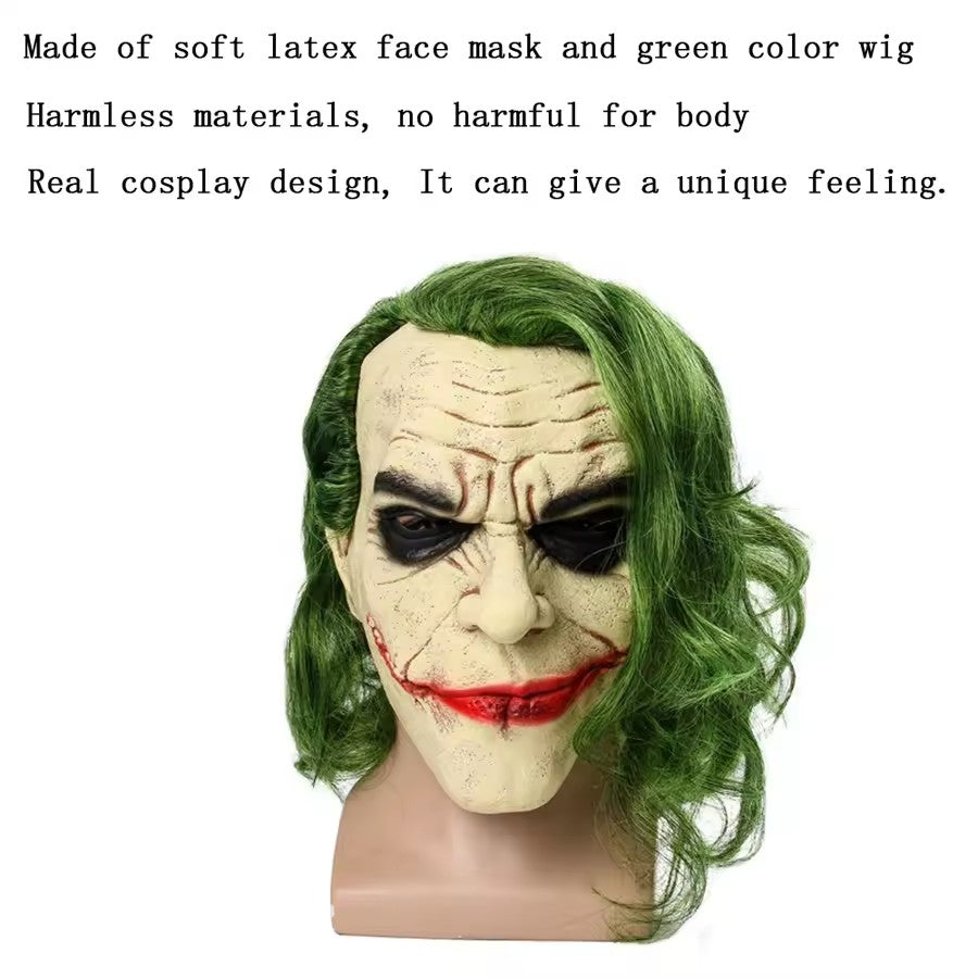 The Clown Prince Hyper-Realistic Mask – Dark Knight Cinematic Villains Cosplay | Geekzilla