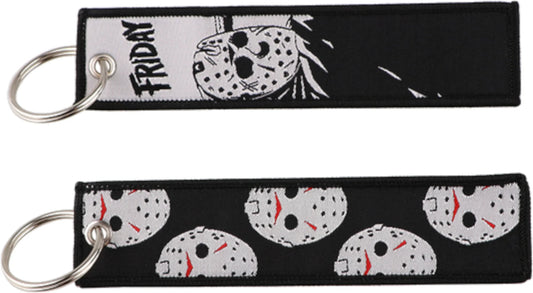 FRIDAY THE 13TH EMBROIDERED CLOTH KEYCHAIN