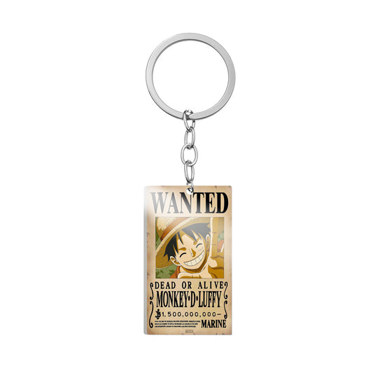ONE PIECE "MONKEY D. LUFFY" WANTED POSTER ACRYLIC KEYCHAIN