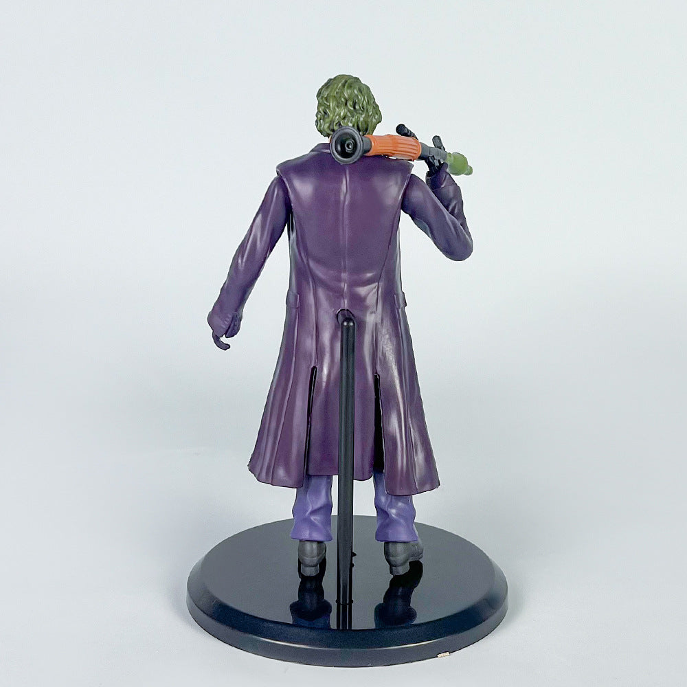 The Dark Knight The Joker Action Figure – 20cm Heath Ledger Joker Statue with RPG, Purple Trench Coat Collectible Figurine with Box