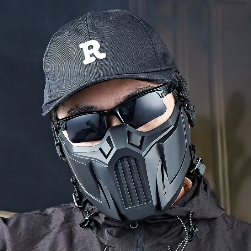 Combat Tactical Half-Face Mask – Adjustable Airsoft & Cosplay Protective Gear