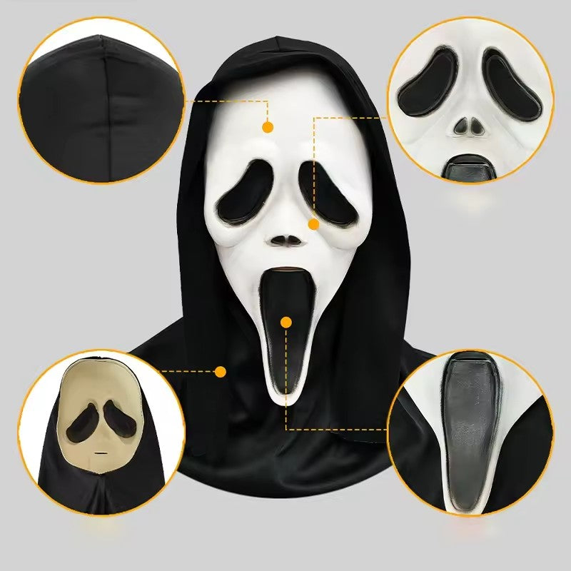 The Ghostface Cinematic Mask – Premium 90s Slasher Horror Cosplay | Geekzilla