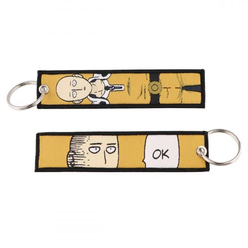 ONE PUNCH MAN EMBROIDERED CLOTH KEYCHAIN