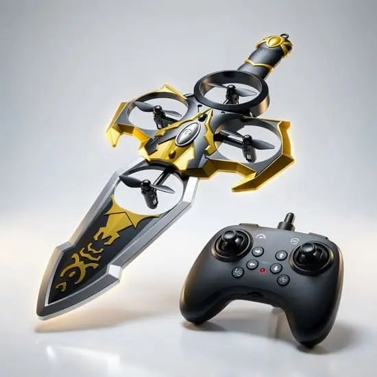 RC Flying Sword Drone – Dual Color Edition 2.4GHz Stunt Quadcopter | Geekzilla