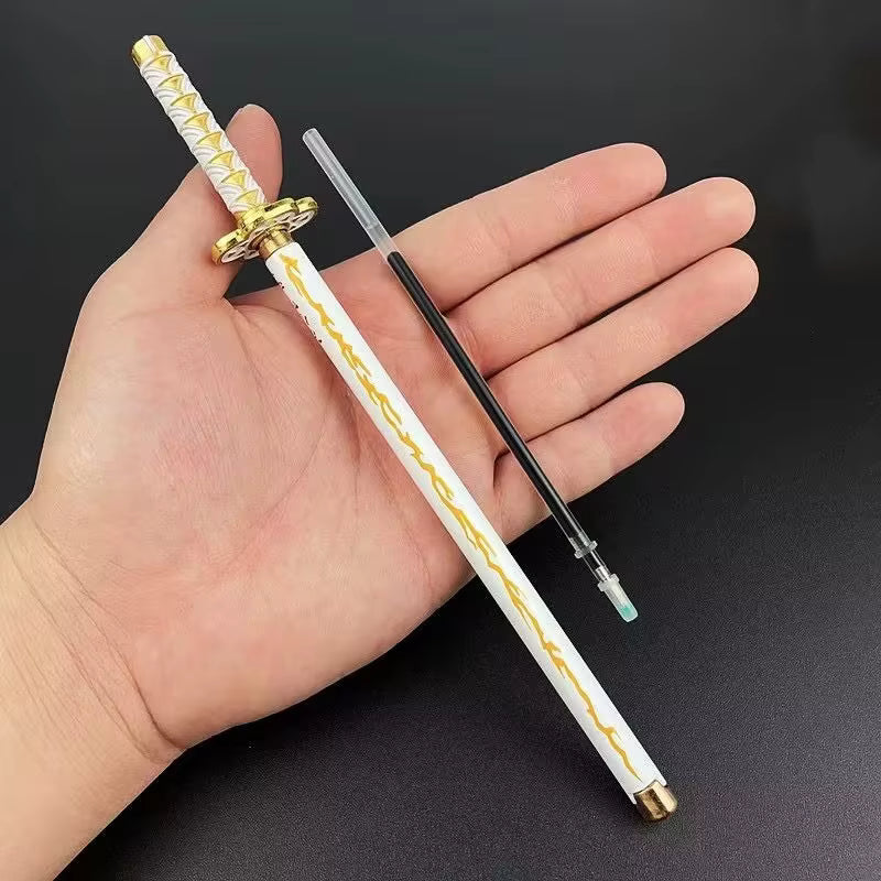 Demon Slayer Nichirin Blade Metal Gel Pen – Premium Anime Sword Stationery Collection