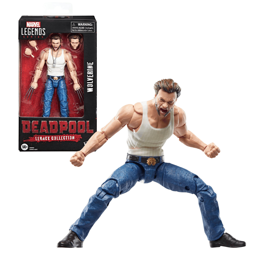 Marvel Legends Series Wolverine Logan Action Figure – Deadpool Legacy Collection Articulated Figure