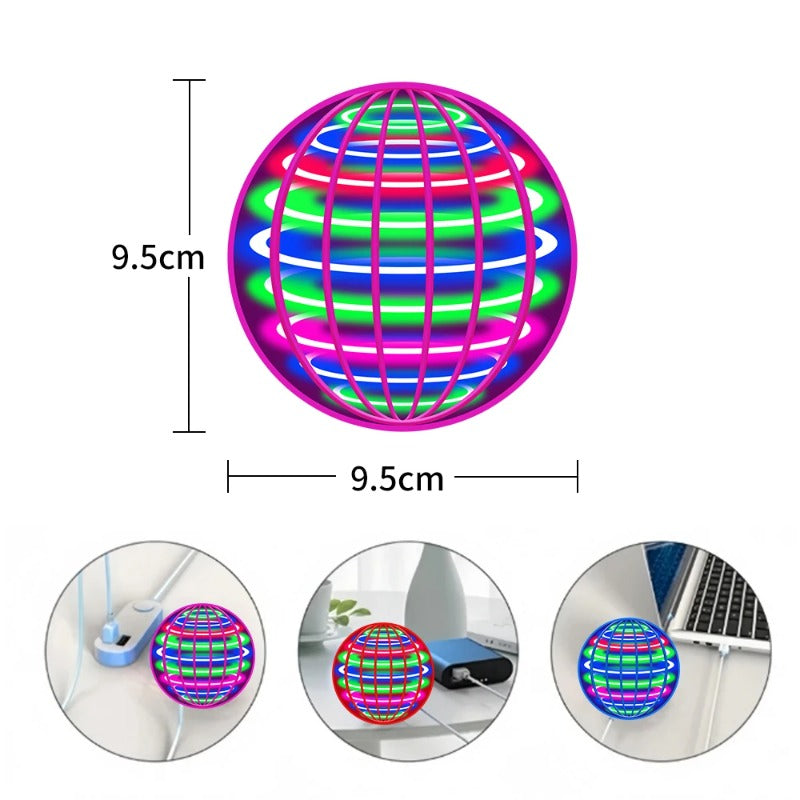 Cosmic Hover Spinner Orb – Premium Kinetic LED Boomerang Flying Ball | Geekzilla