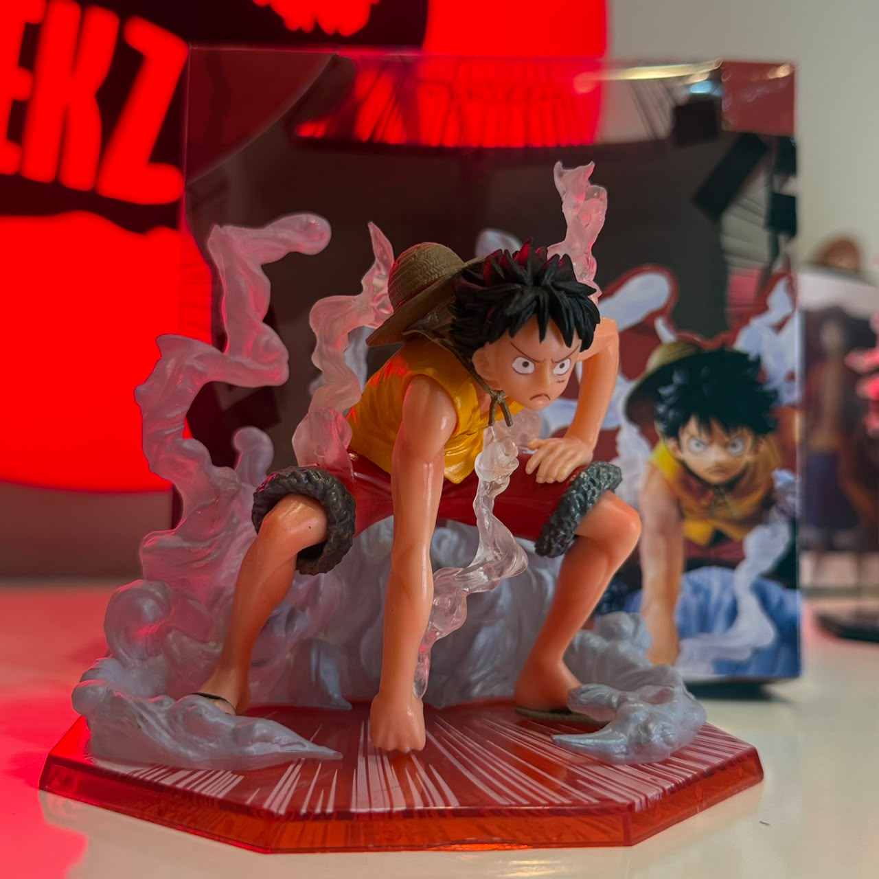 One Piece Monkey D. Luffy Gear 2 Action Figure – Premium Battle Stance Collectible | Geekzilla
