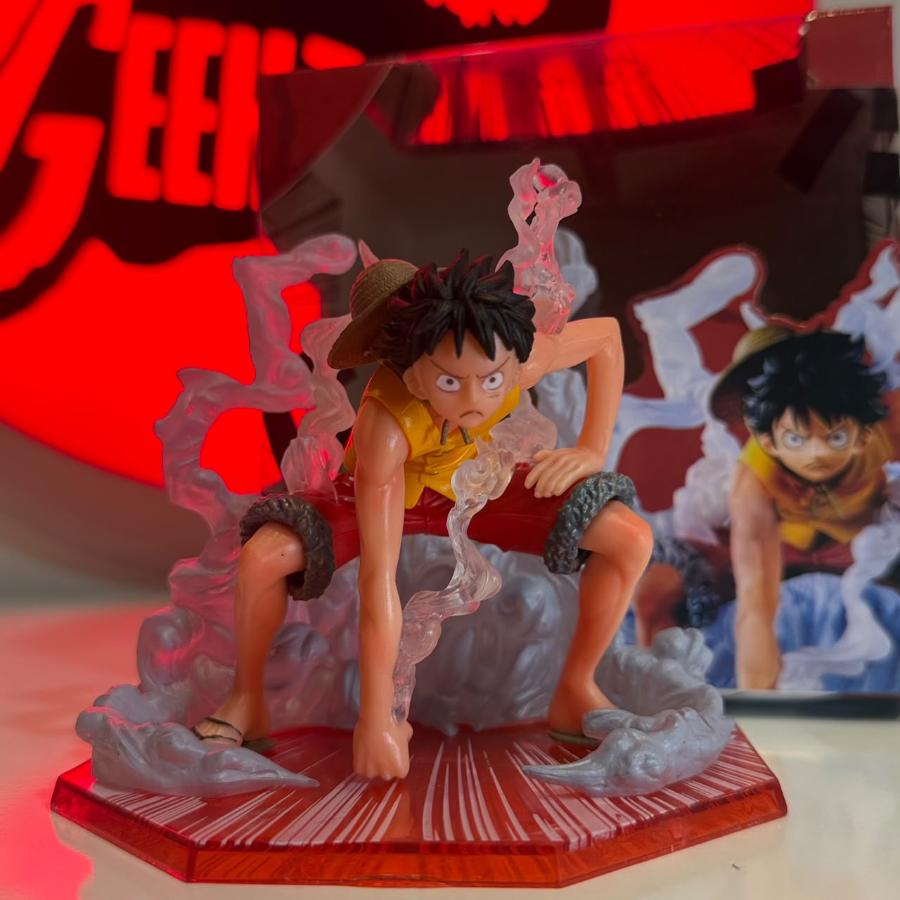 One Piece Monkey D. Luffy Gear 2 Action Figure – Premium Battle Stance Collectible | Geekzilla