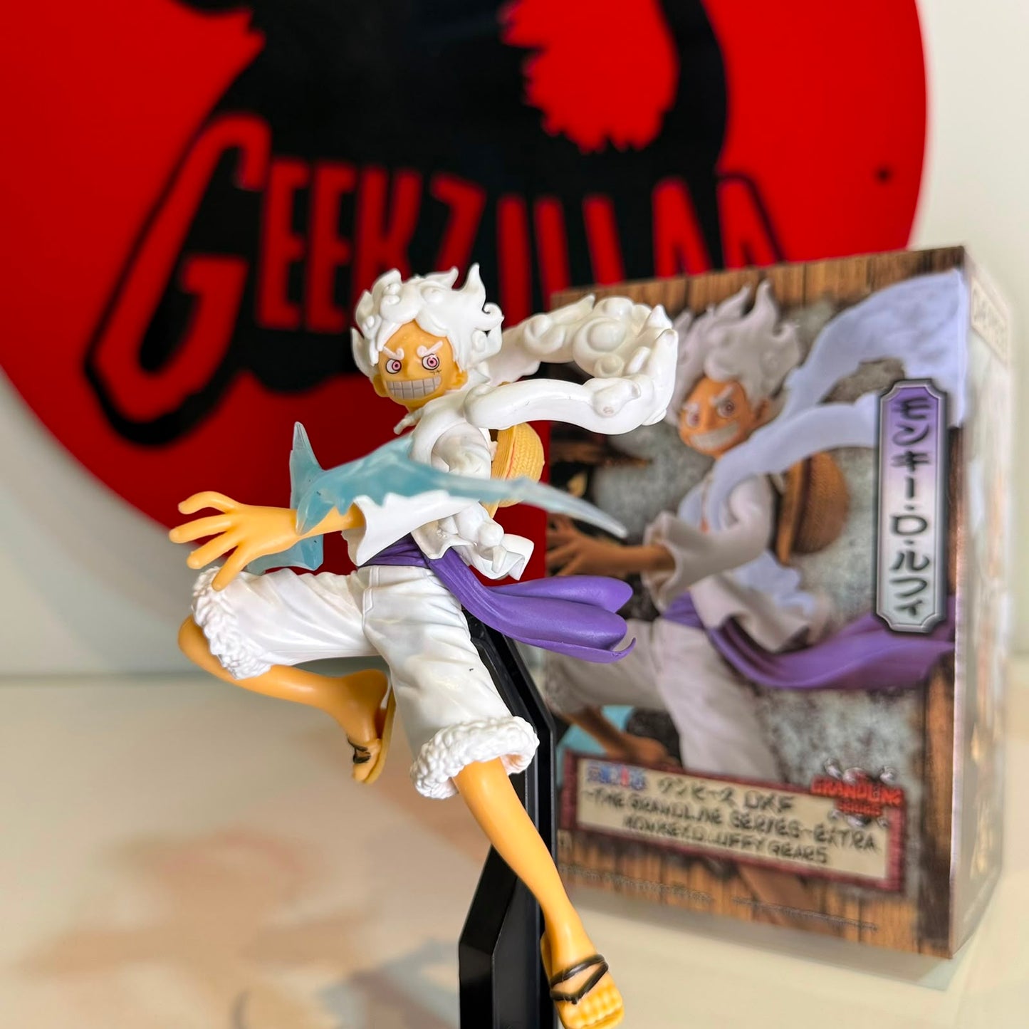 Luffy Gear 5 Figure | Sun God Nika Awakening One Piece DXF Statue Anime Collectible | Geekzillaa