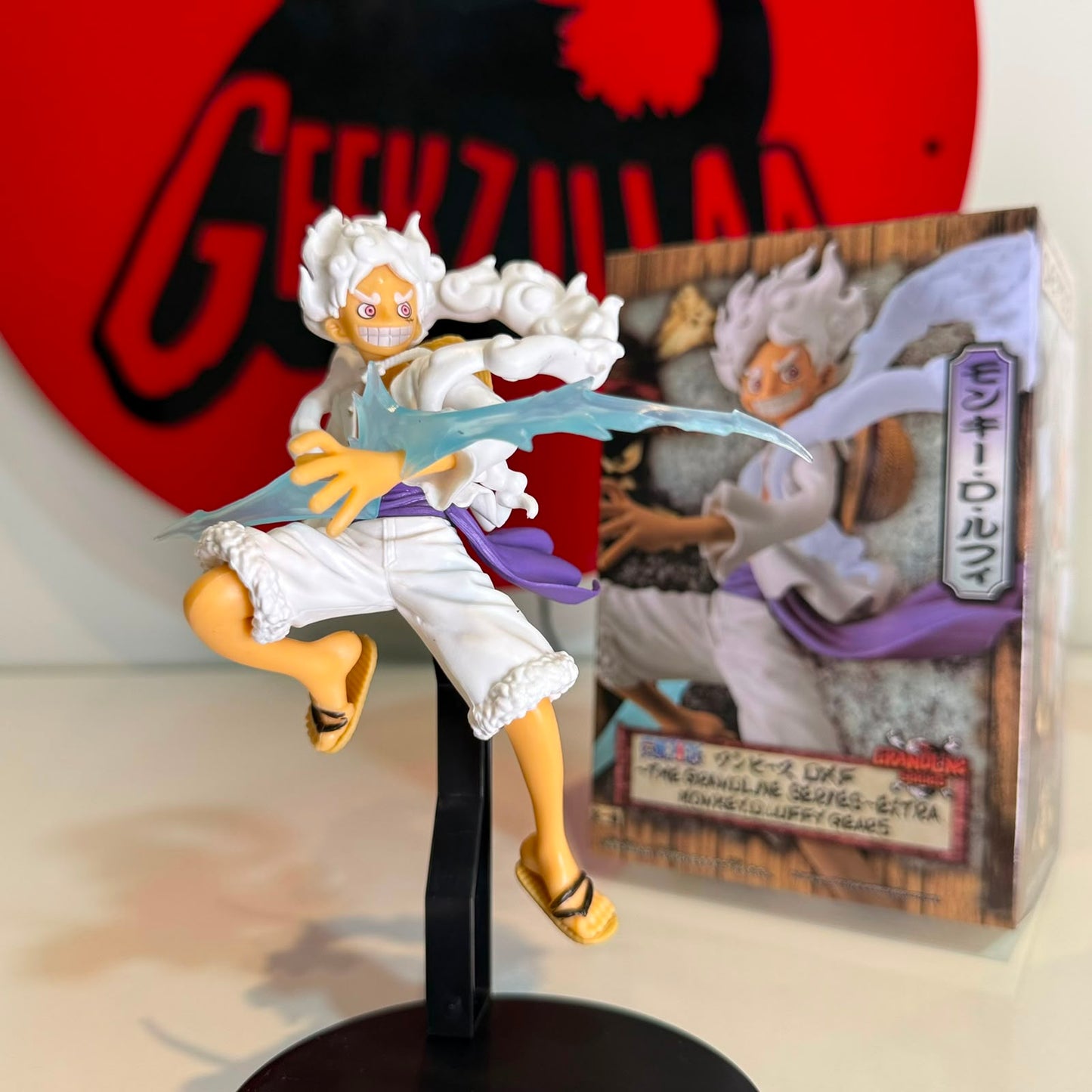 Luffy Gear 5 Figure | Sun God Nika Awakening One Piece DXF Statue Anime Collectible | Geekzillaa