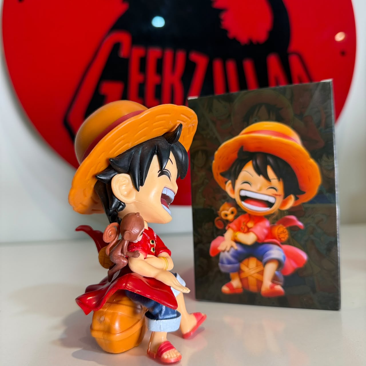 One Piece Figure Set | Luffy & Roronoa Zoro Mini Chibi Statue Straw Hat Pirate Collectibles | Geekzillaa
