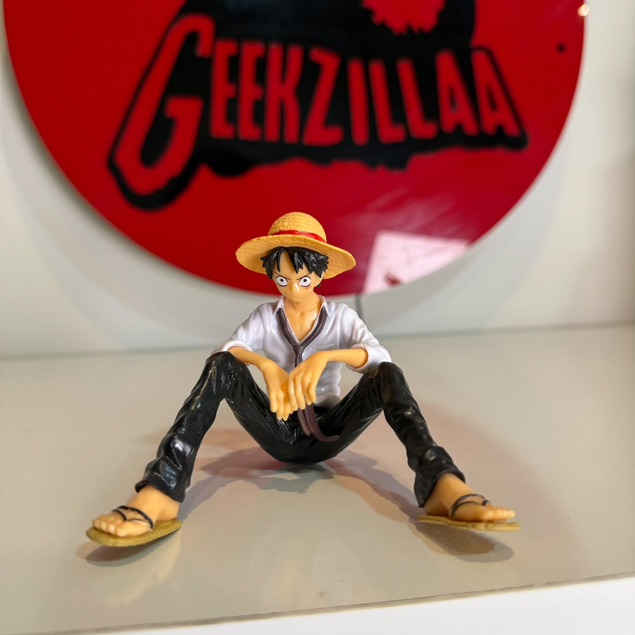 One Piece Monkey D. Luffy Sitting Pose Figurine – Chill & Iconic Anime Collectible