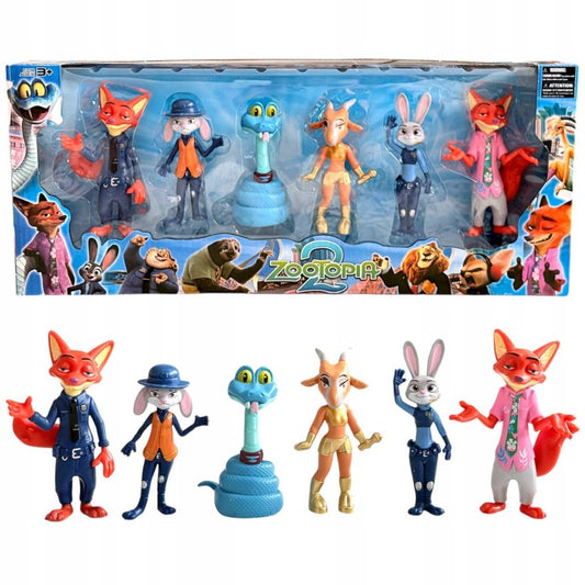 Zootopia 2 Character Action Figure Set – 6-Piece Collectible Toy Figures | Geekzilla