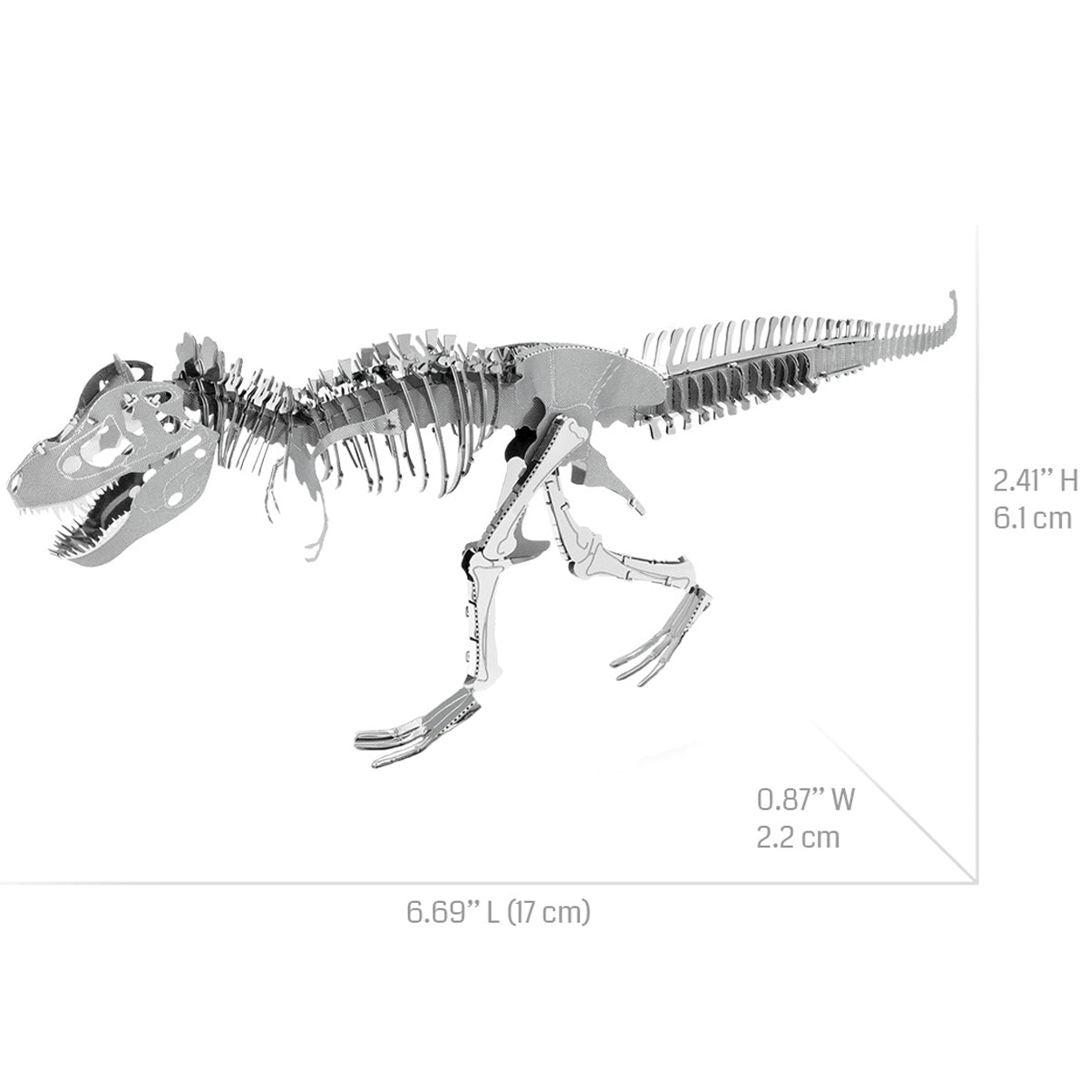 3D Tyrannosaurus Rex DIY Metal Model Kit – Premium Laser-Cut Miniature Dinosaur Skeleton Puzzle