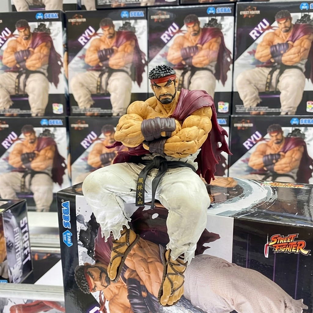 SEGA Street Fighter 6 Ryu Noodle Stopper Action Figure - Sitting Cape Version PVC Statue