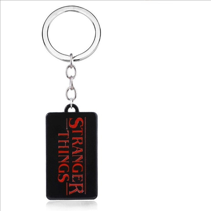 STRANGER THINGS "LOGO" RECTANGULAR ENAMEL KEYCHAIN
