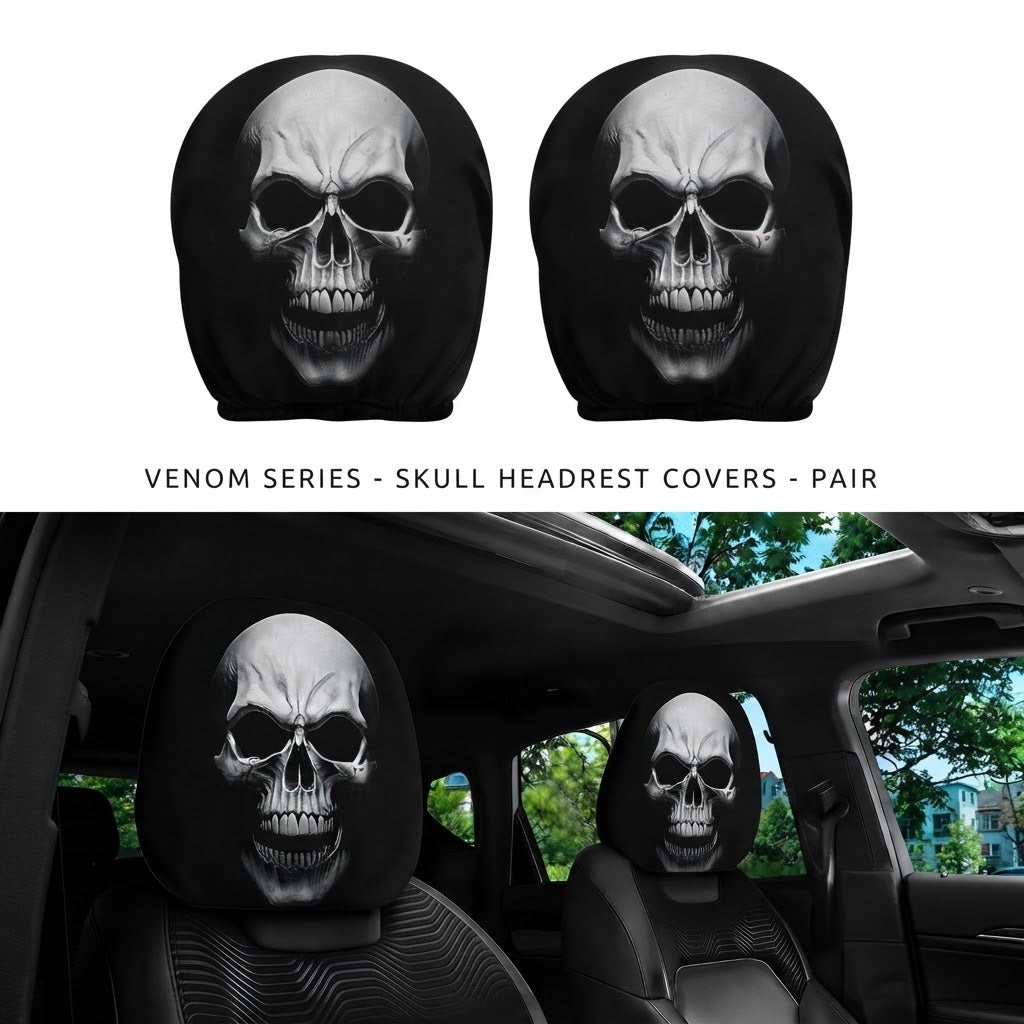Spooky & Pop Culture Stretchable Car Headrest Cover Protectors - Choose Your Design