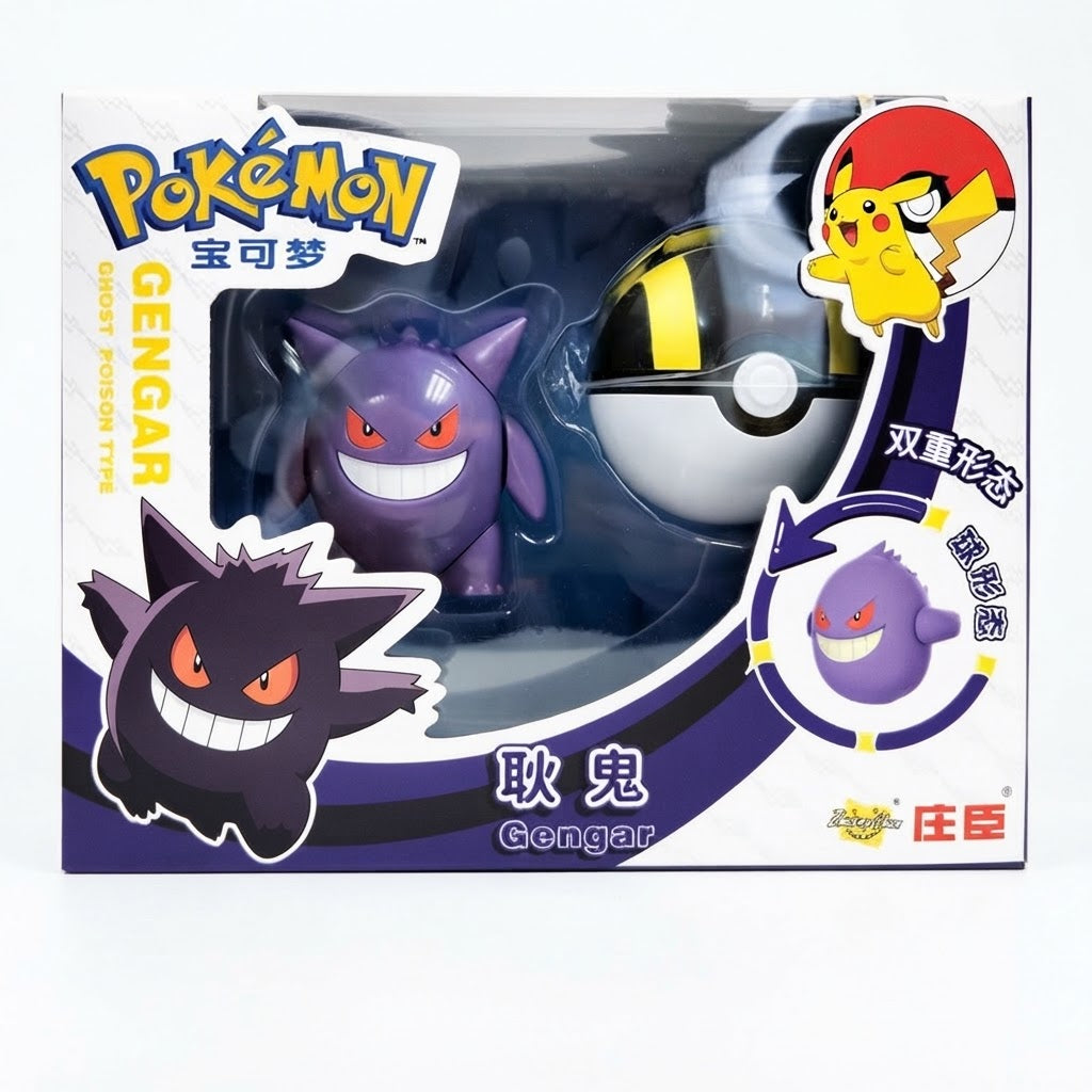 OFFICIAL Pokémon Poké Ball Transforming Action Figure Toy - Choose Your Character