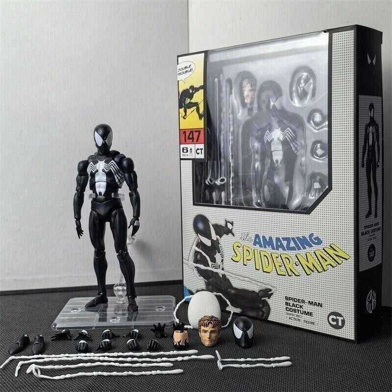 Spider-Man Black Suit Collectible Figure – Symbiote Edition Model | Geekzilla