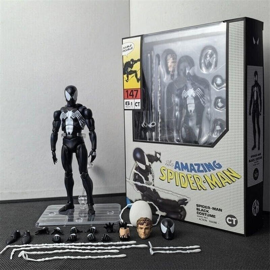 Spider-Man Black Suit Collectible Figure – Symbiote Edition Model | Geekzilla