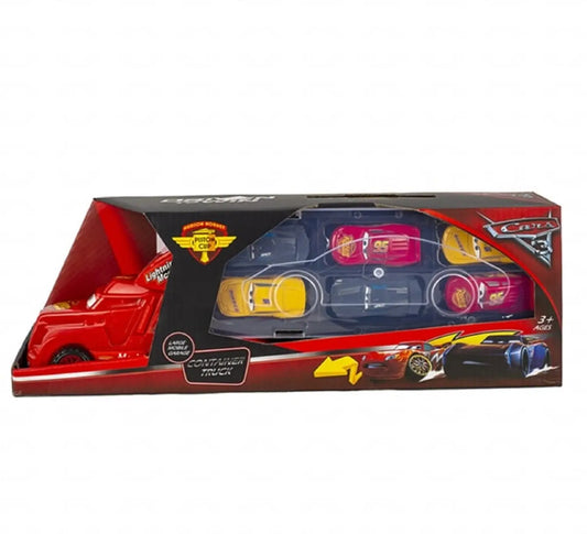 6-in-1 Vehicle Playset & Container Transport Truck – Racing Cars Gift Set | Geekzilla
