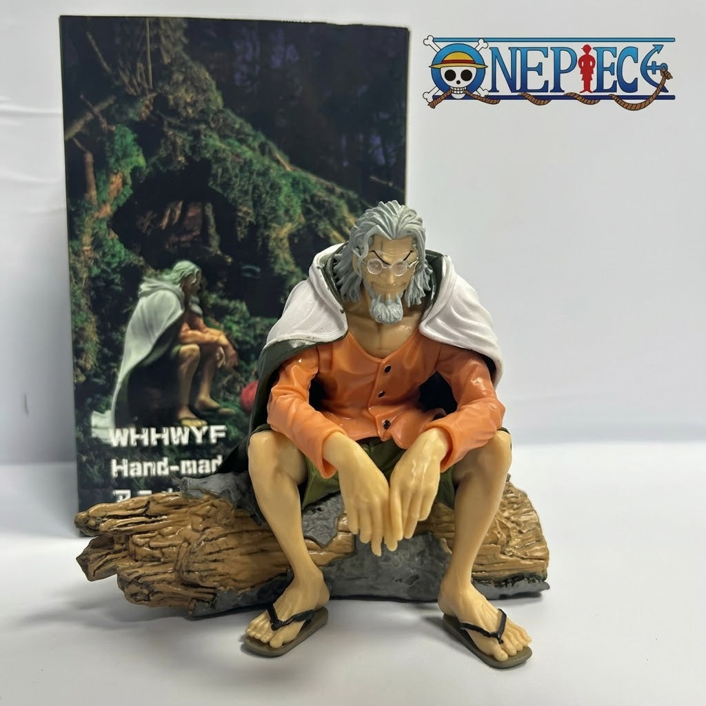 One Piece: Silvers Rayleigh "Dark King" Sitting on Log Collectible Anime Figure