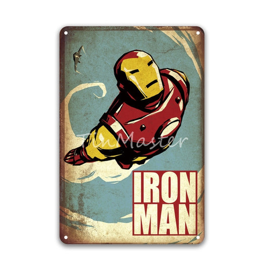 Iron Man Vintage Flying Suit Metal Poster.