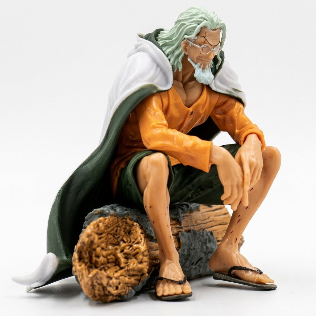 One Piece: Silvers Rayleigh "Dark King" Sitting on Log Collectible Anime Figure