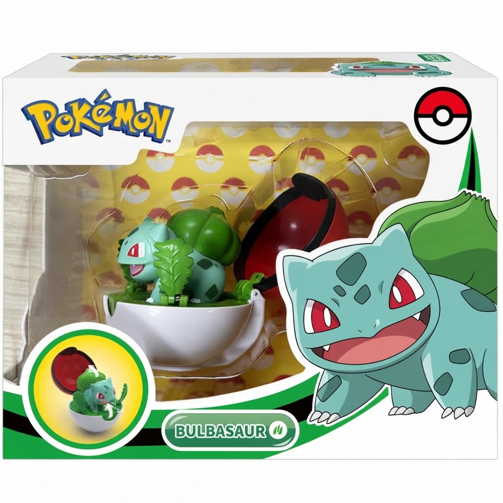 OFFICIAL Pokémon Poké Ball Transforming Action Figure Toy - Choose Your Character