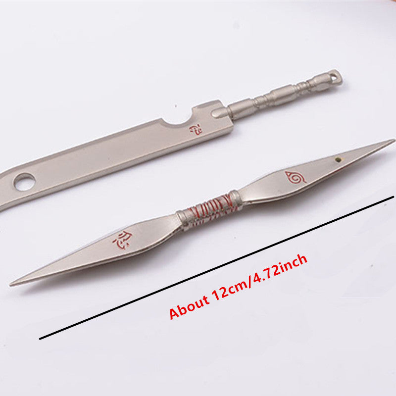 Naruto Uzumaki Sasuke Kakashi Shuriken Arms Kunai Ninja Metal Collectible Set