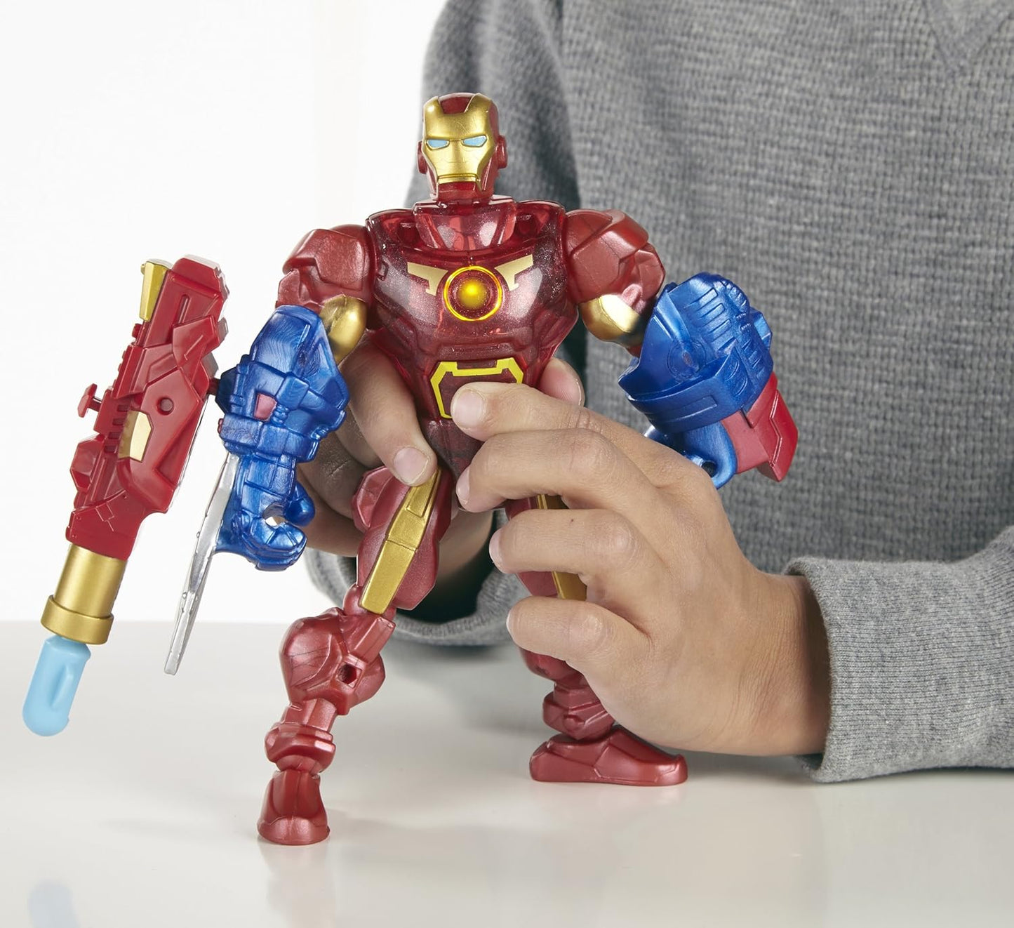 Marvel Super Hero Mashers Electronic Iron Man Action Figure – Interchangeable Build Set | Geekzilla