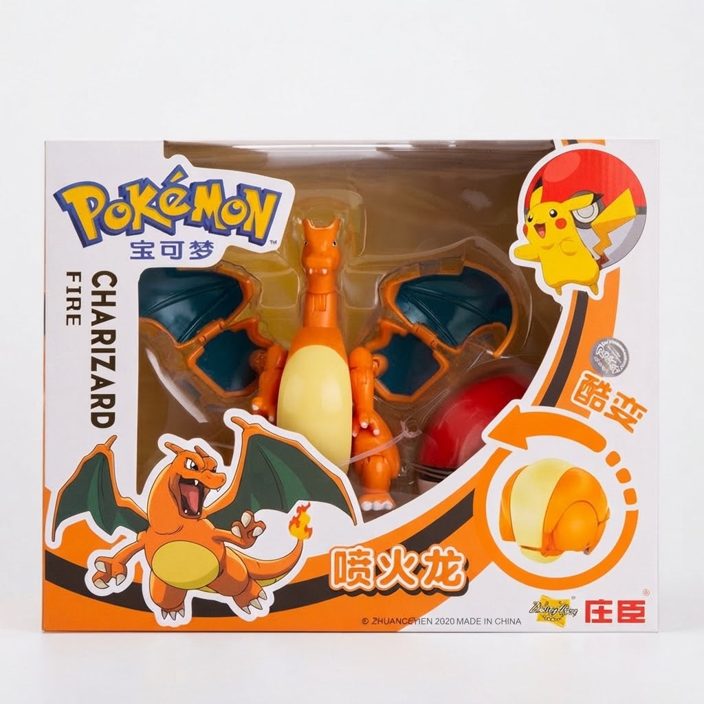 OFFICIAL Pokémon Poké Ball Transforming Action Figure Toy - Choose Your Character