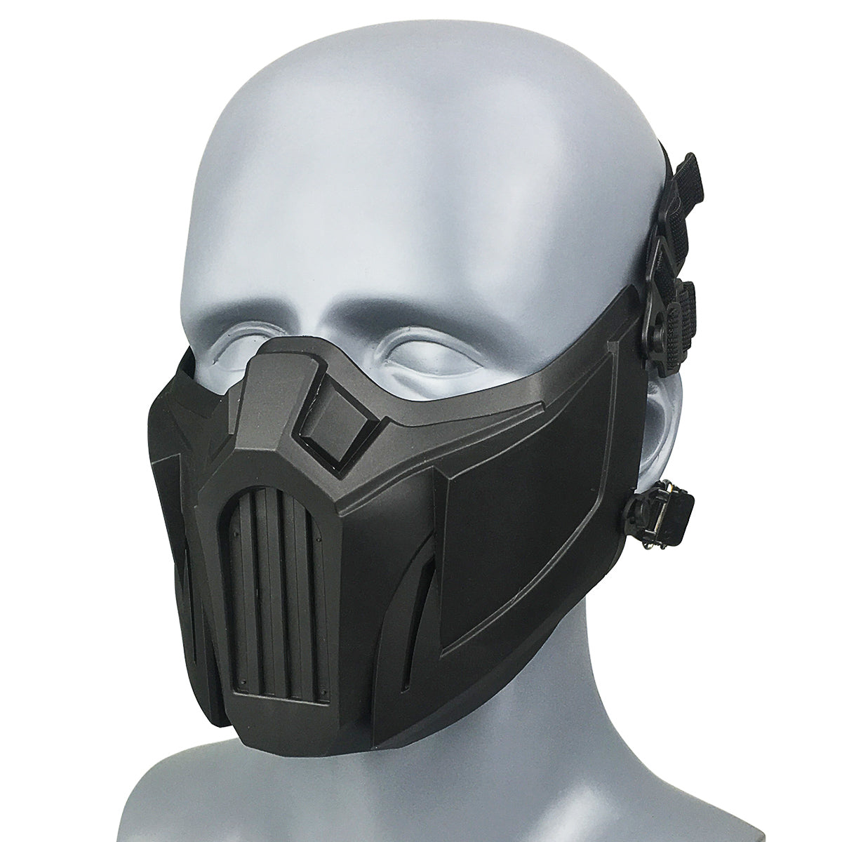 Combat Tactical Half-Face Mask – Adjustable Airsoft & Cosplay Protective Gear