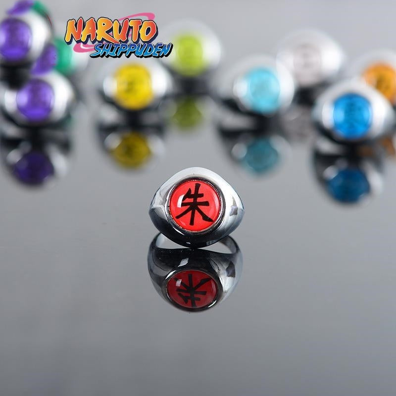 Naruto Akatsuki & Sharingan Ring Collection – Premium Metal Rings with Display Box