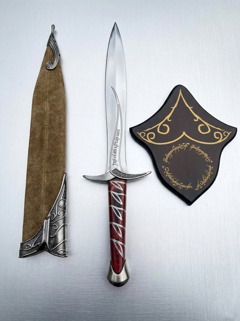 Lord of the Rings "Sting" Sword Replica – Premium Elven Blade of Bilbo & Frodo with sheath and wall mount stand