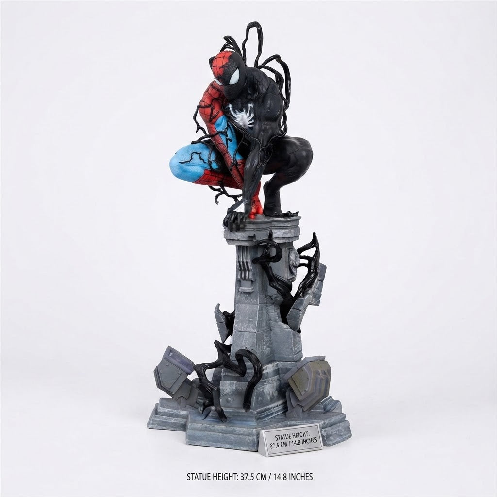 Spider-Man vs Symbiote Transition Collectible Figurine – Premium Diorama Statue Model | Geekzilla