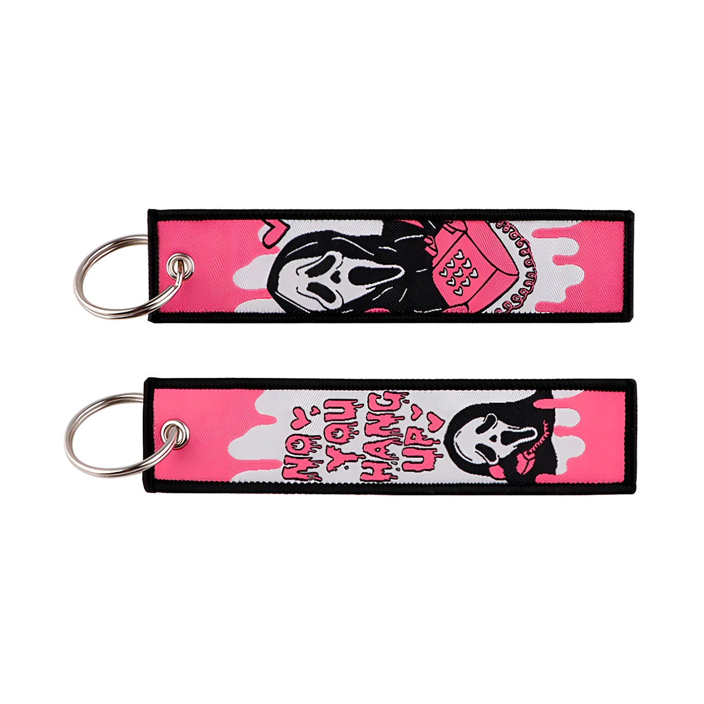 SCREAM EMBROIDERED CLOTH KEYCHAINS