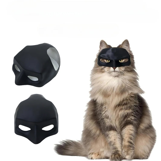 Batman Vengeance Pet Mask – Matte Black Cinematic Cowl for Cats | Geekzilla