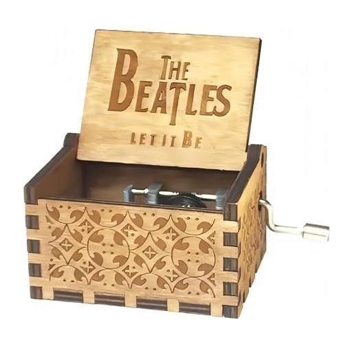 The Beatles "Let It Be" Hand-Cranked Wooden Music Box