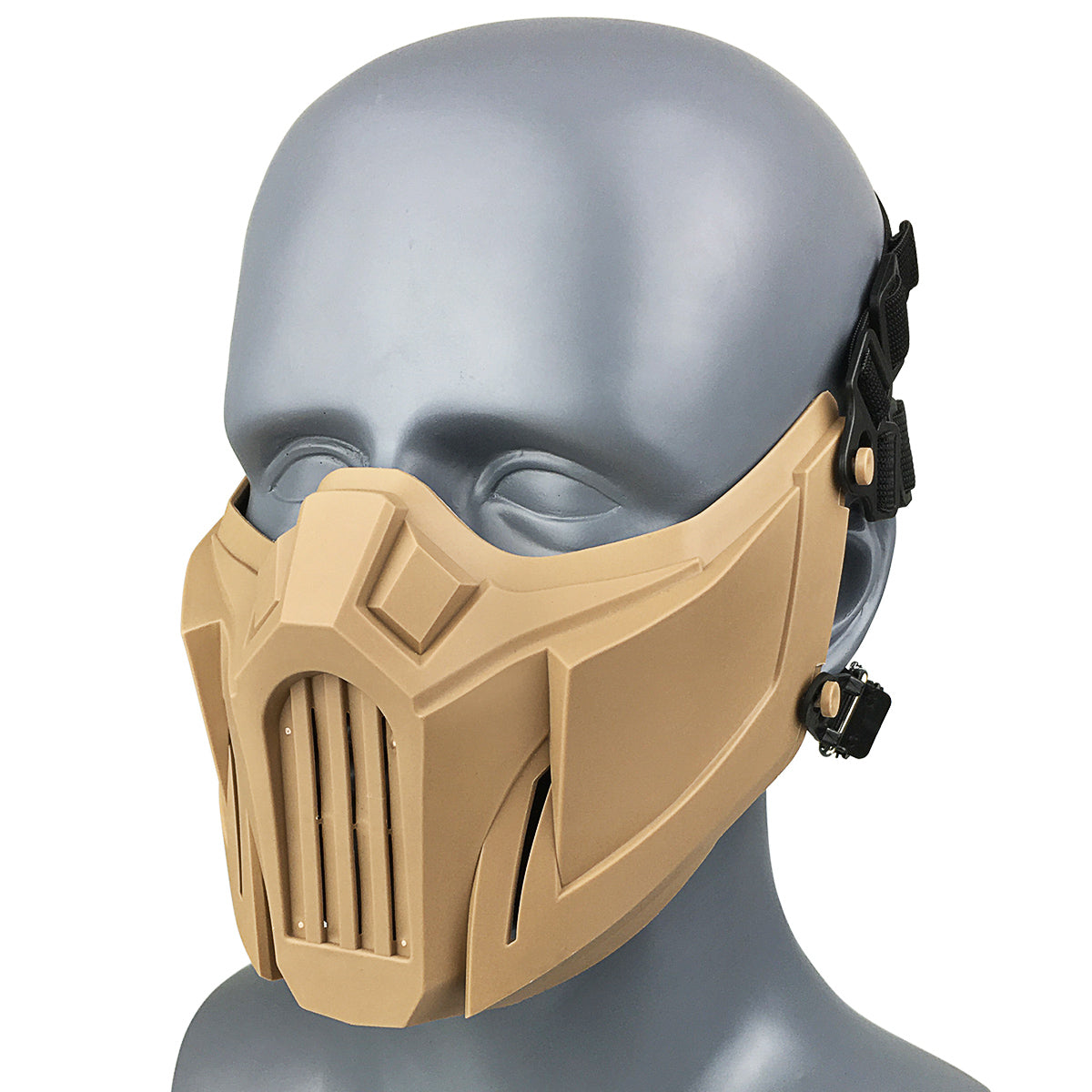 Combat Tactical Half-Face Mask – Adjustable Airsoft & Cosplay Protective Gear