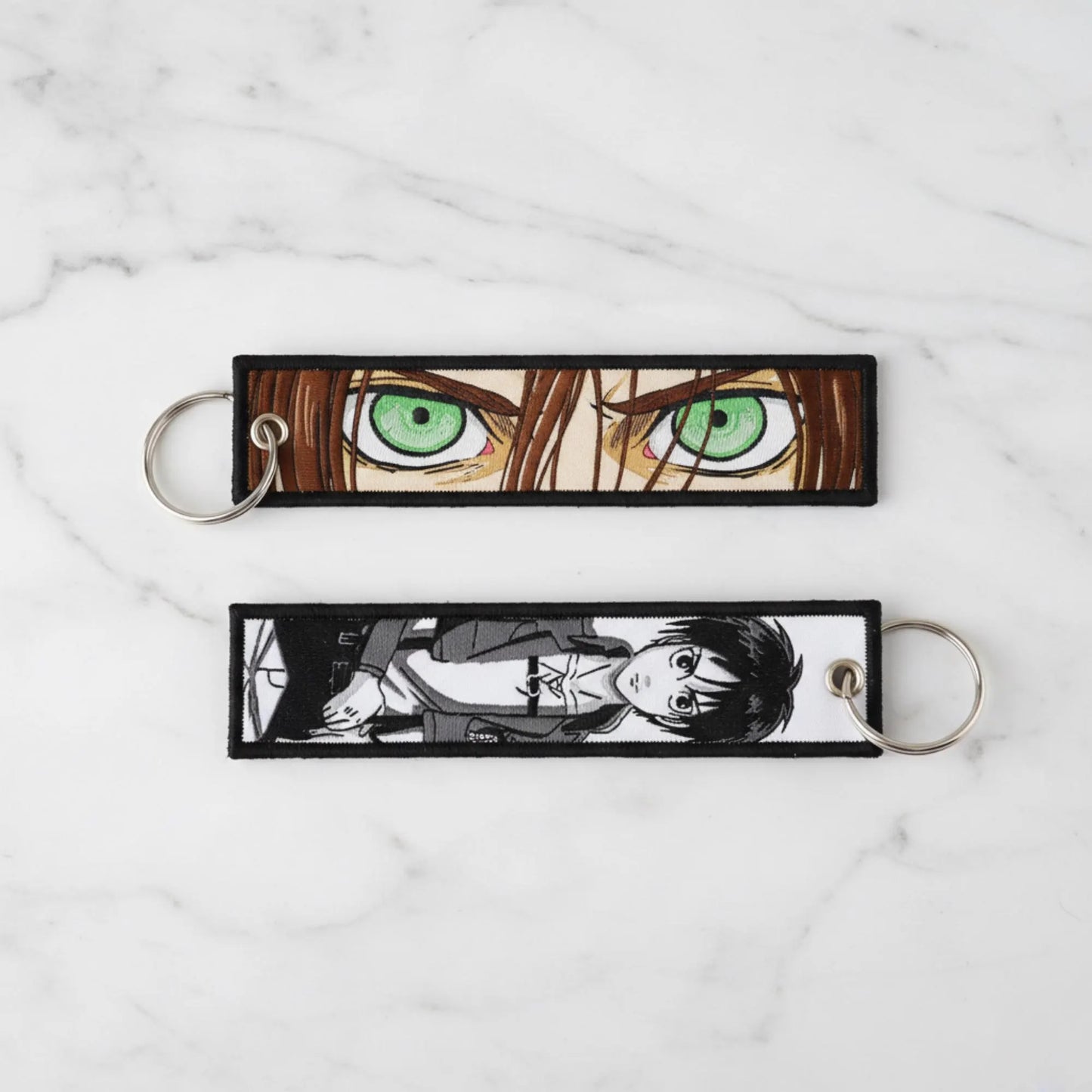 ATTACK ON TITAN EMBROIDERED FLIGHT TAG KEYCHAINS